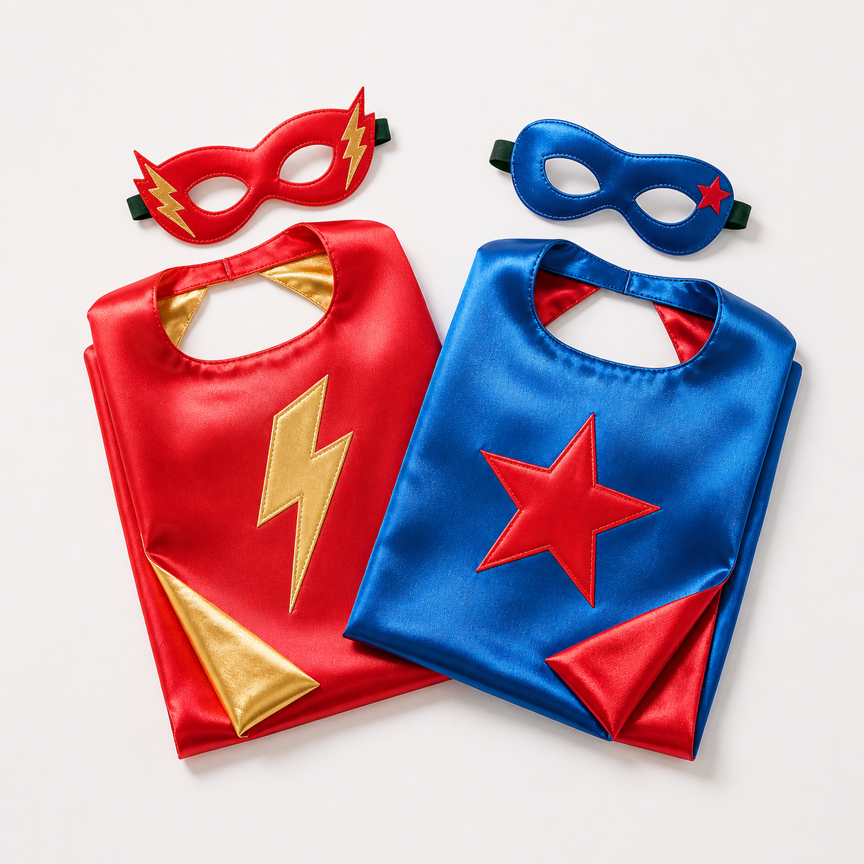 Super kahraman pelerin ve maske seti